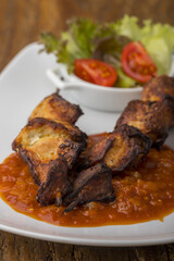 indian chicken tikka masala on a plate