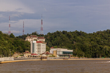 Transmitters on a hill in Bandar Seri Begawan, capital of Brunei. Ministry of Foreign Affairs...