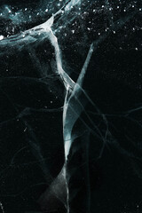 black and white ice on lake