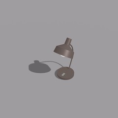 table lamp 3d render. Low poly. Illustration for web pages and icons