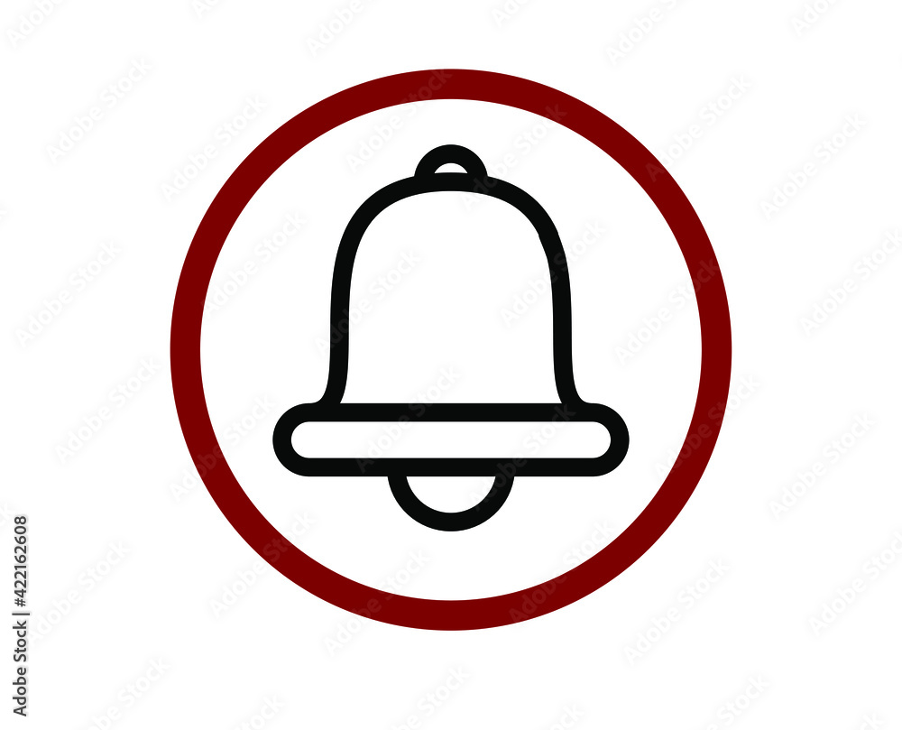 Poster no bell vector icon. editable stroke. linear style sign for use on web design and mobile apps, logo.