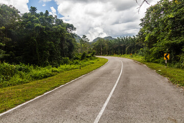 Naklejka premium Road in Sarawak state, Malaysia