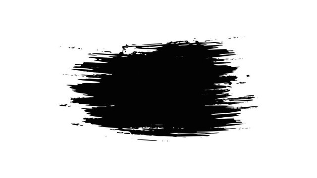 Paint brush strokes of black on a white background. Hand drawn brush stroke.
