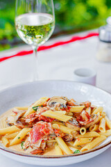 pasta, spaghetti and meat