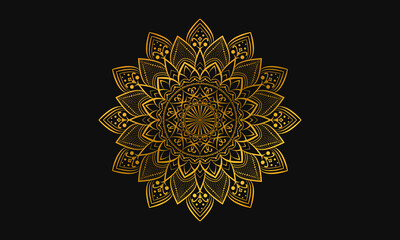 Luxury mandala background design with golden arabesque pattern arabic islamic east style.