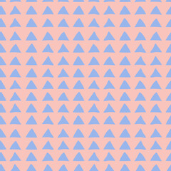 Vector triangle elements seamless repeat pattern with background.