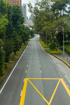 View Of River Valley Road In Singapore.