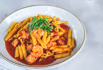 spaghetti with seafood
