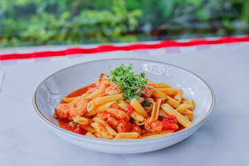 spaghetti with seafood