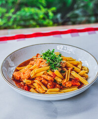 spaghetti with seafood