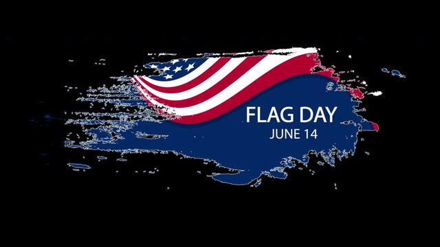 USA flag day brush stroke style, art video illustration.