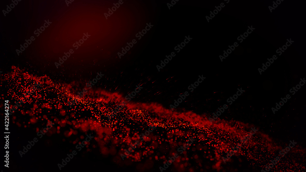Poster big data visualization. abstract wave. digital background. 3d rendering.