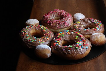 donuts with chocolate
