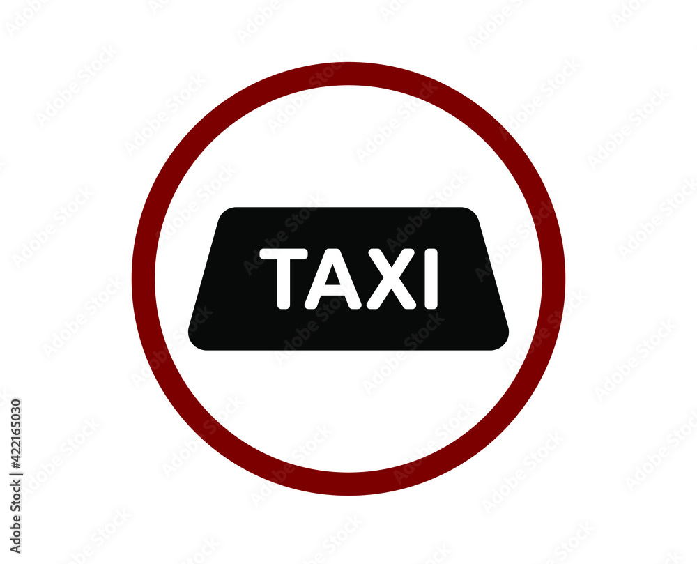Poster no taxi vector icon. editable stroke. linear style sign for use on web design and mobile apps, logo.