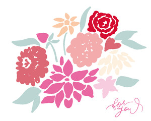 北欧風手書きの草木花イラスト 北欧 草 木 鳥 ベクター Beautiful Vector Flower Collection With Bird Leaves Floral Bouquets Flower Compositions Abstract Wall Mural Abstra Necomammma