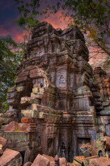 Ta Prohm Temple, near to Siem Reap, Cambodia. One of the most monumental temples on the territory...