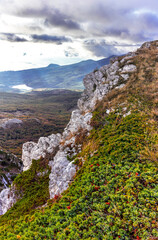 Fototapeta premium mountains and forests of crimea on an autumn morning