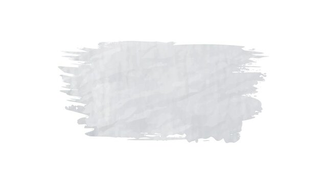 Paint brush strokes of silver on a white background. Hand drawn brush stroke.