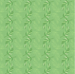 Olive branch green seamless pattern art design elements stock vector illustration for web, for print, for fabric print