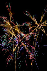 fireworks in valencia at night