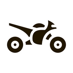Motorcycle Icon Vector Glyph Illustration