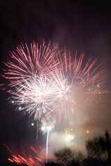 fireworks in valencia at night