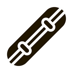 Skateboard Icon Vector Glyph Illustration