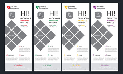 Corporate Creative Business X Banner I Print Design Template I Roll Up Banner Design 