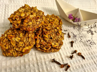 dried flowers on wooden background