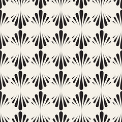 Vector seamless pattern. Geometric floral background. Repeating texture with petals.