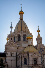 Fototapeta na wymiar Intercession Cathedral in Sevastopol - Orthodox Church of the Sevastopol Deanery of the Simferopol Diocese of the Orthodox Church