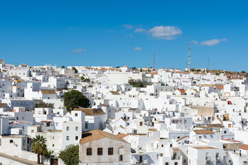 Fototapeta na wymiar Vejer de la Frontera, white houses in the province of Cadiz. Andalusia, Spain