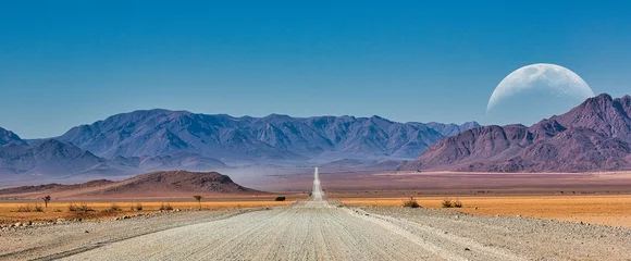 Foto op Plexiglas anti-reflex Geweldige weg en bergen in Afrika © Pierre vincent