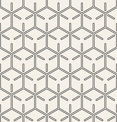 Vector seamless pattern. Modern stylish texture. Repeating geometric tiles with linear grid. Thin monochrome trellis. Trendy graphic design. Can be used as swatch for illustrator.