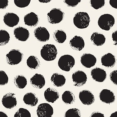 Vector seamless pattern. Abstract background with crossed stripes. Cute pattern from brush strokes. Monochrome hand drawn texture. Artistic tileable theme