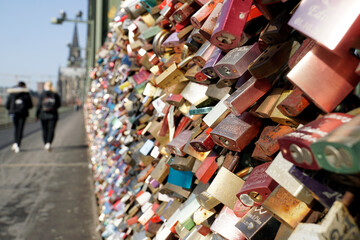 Liebsesschlösser auf der Hohenzollernbrücke