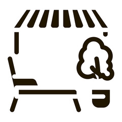 Terrace on the Street Icon Vector Glyph Illustration