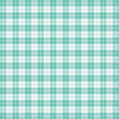 Easter Tartan plaid. Scottish pattern in green and white cage. Scottish cage. Traditional Scottish checkered background. Seamless fabric texture. Vector illustration