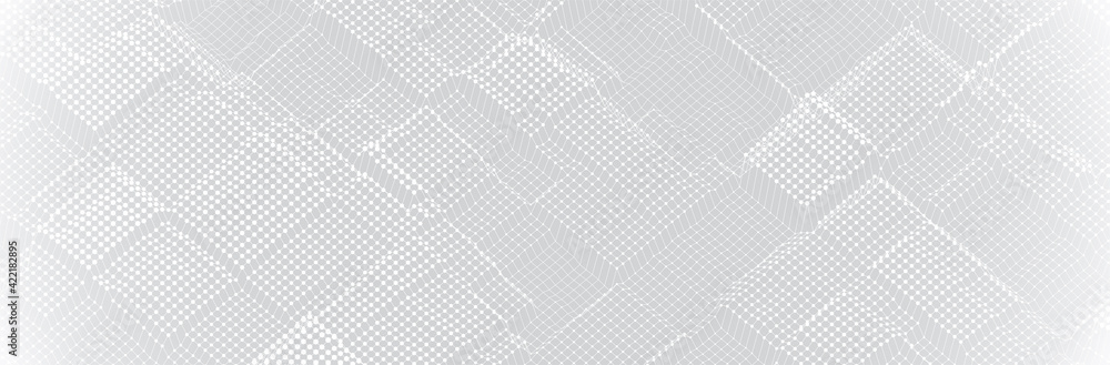 Poster white gray background. dot pattern. halftone dotted texture. line structure. vector illustration