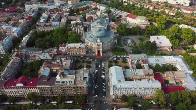 Aerial footage of the old City and port