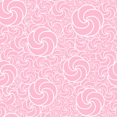 Vector Swirl Pink seamless pattern background. Perfect for fabric, scrapbooking, wallpaper projects.