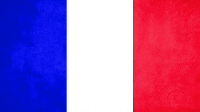 country flag of France on a paper