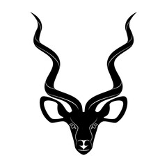 Kudu antelope head icon, vector illustration  © emilio100