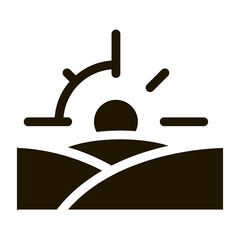 Sunset Icon Vector Glyph Illustration