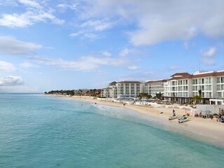 beach, crystal clear sea and blue sky