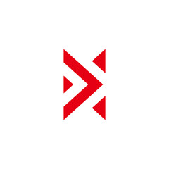 arrow right abstract geometric triangle line logo vector
