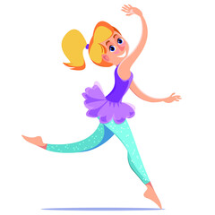 dance fairy. vector. children's style. flat