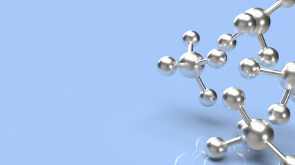 The molecule  image for sci and medical content 3d rendering.