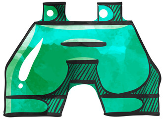 Watercolor style icon Binocular