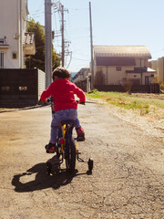 Child riding a bicycle